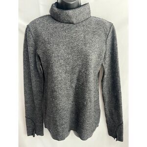 Protagonist 100% Wool Charcoal Grey Turtleneck Sweater Size M Minimalist Cutout